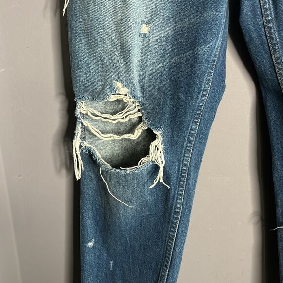 Abercrombie & Fitch Annie High Rise Straight Leg Distressed Jeans Size 6/28 - Picture 4 of 8